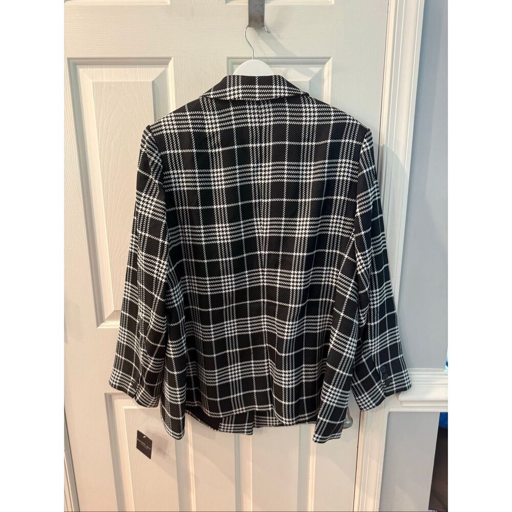 Rachel Roy Black & White Plaid Blazer sz 16W NWT - Picture 8 of 9